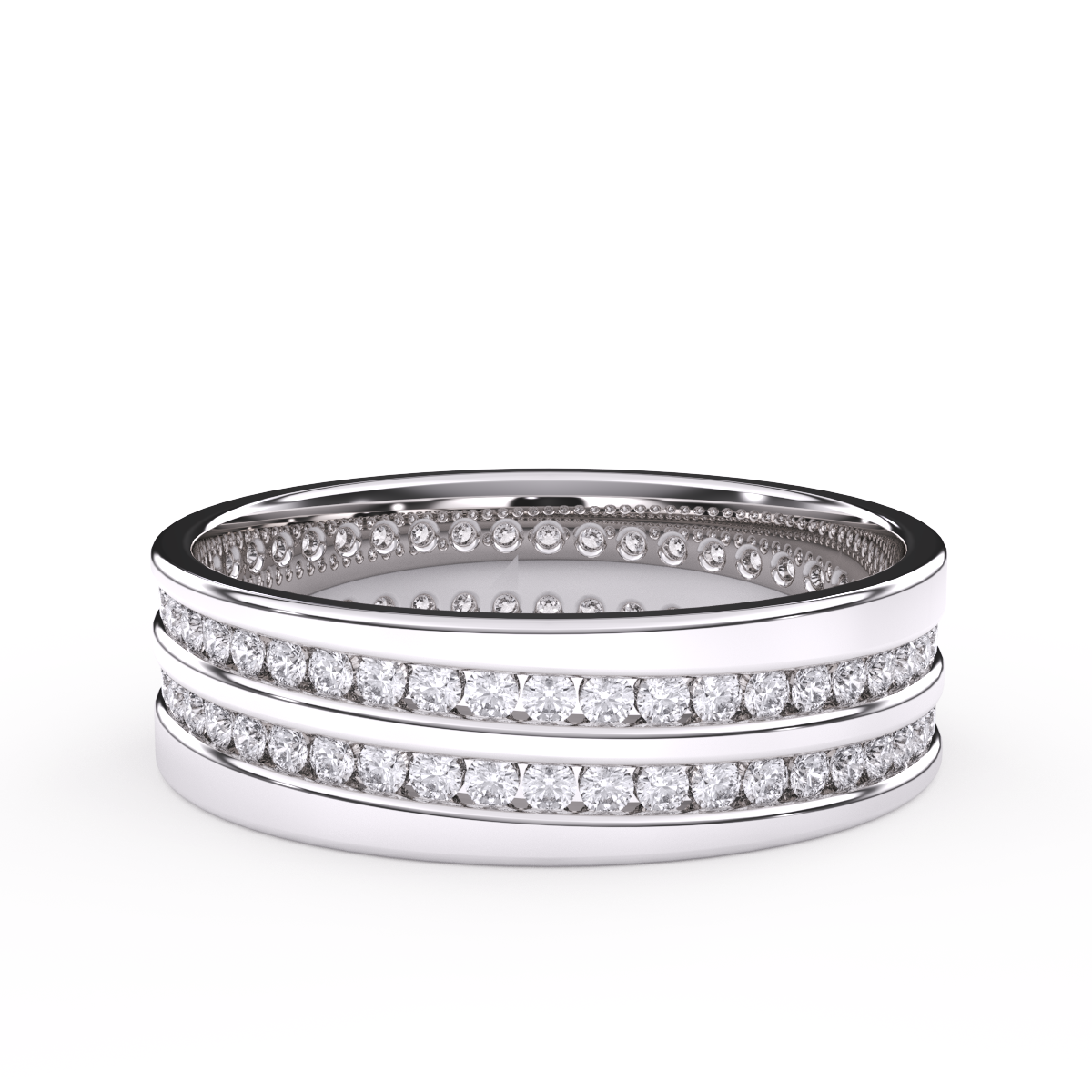 Two Row Promise Wedding Women Band